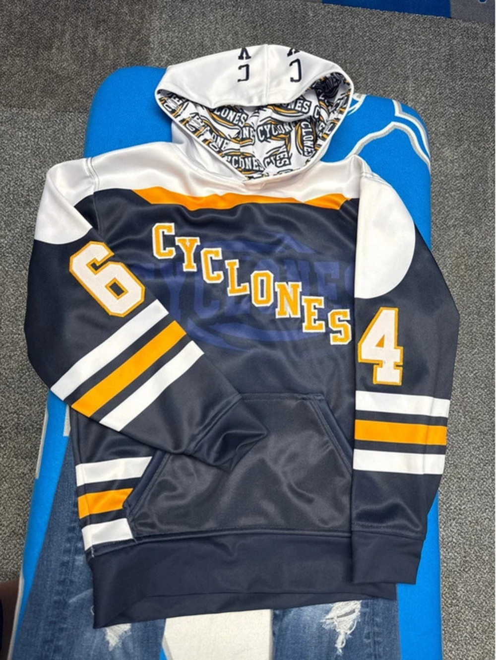 Cincinnati Cyclones Jersey style hoodie